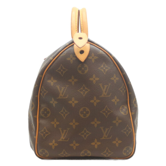 LOUIS VUITTON Authentic Brown Monogram Speedy 35 Boston Bag - Picture 5 of 13